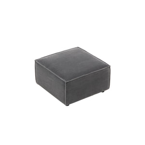 Puf modular de 3 plazas en pana - gris antracita packshot concept u