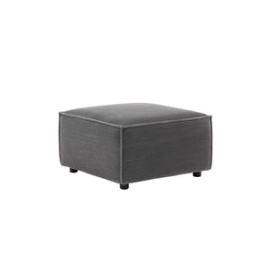 Puf modular de 3 plazas pana - gris antracita packshot 3 cuartos concept u