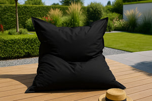 Puff rectangular negro de ambiente moku concept u