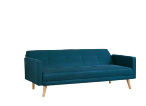 Sofá de estilo escandinavo convertible pato azul de 3 plazas