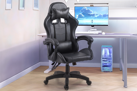 Silla de juego masajeadora negro Ezio concept u