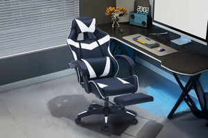 Silla gaming con reposapiés color blanco ambiente Altair concept u