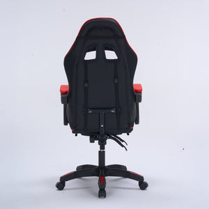 Silla gaming con reposapiés color rojo Altair vista trasera concept u