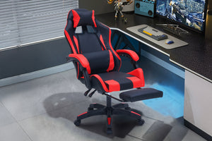 Silla gaming con reposapiés color rojo ambiente Altair concept u
