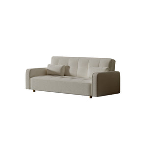 Sofá cama de 3 plazas con bucles blancos Copenhague foto 3 cuartos concept u