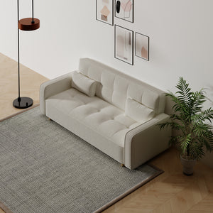 Sofá cama de 3 plazas con lazos blancos Copenhague vista superior 2 concept u