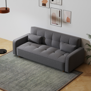 Sofá cama de tela de 3 plazas en Copenhague, ambiente, vista superior gris
