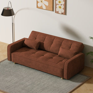 Sofá cama escandinavo con parte superior de terracota Copenhague concept u