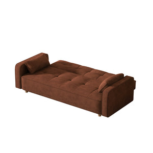 Sofá cama escandinavo de terracota Copenhague paquete abierto concept u