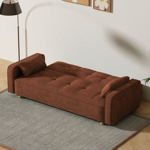 Sofá cama escandinavo terracota Copenhague abierto concept u