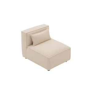 Sofá modular de 3 plazas bouclé - beige con bouclette modular packshot módulo fijo concept u