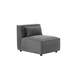 Sofá modular de 3 plazas en pana - gris antracita paquete modular foto derecha módulo de 3 cuartos concept u