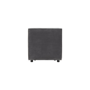 Sofá modular de 3 plazas pana - gris antracita modular packshot respaldo recto concept u