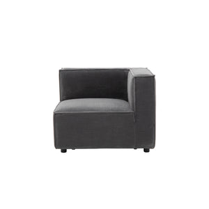 Sofá modular de 3 plazas pana - gris antracita packshot módulo esquinero concept u