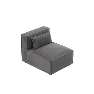 Sofá modular de 3 plazas pana - gris antracita paquete modular módulo derecho encima del sofá concept u