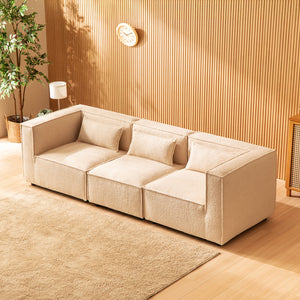 Sofá top modular de 3 plazas bouclé - beige concept u 