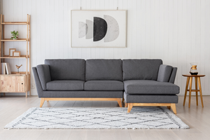 Sofa rinconero gris oscuro norden ambience