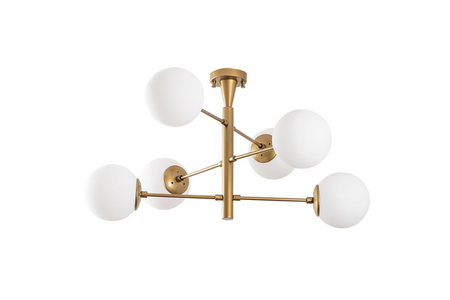 Suspension esferas diseno dorado eleonore rectangulo