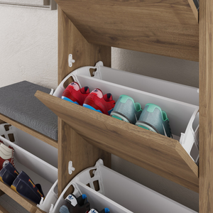 Zapatero de madera y negro, Vales Zoom Storage concept u