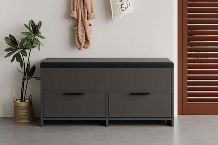 Zapatero rectangular antracita pulido concept u