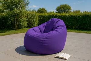 ambiente de Ohau tipo puf violeta tipo pera concept u