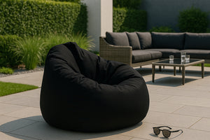 ambiente de Ohau tipo puf negro tipo pera concept u