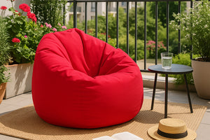 ambiente de Ohau tipo puf rojo tipo pera concept u