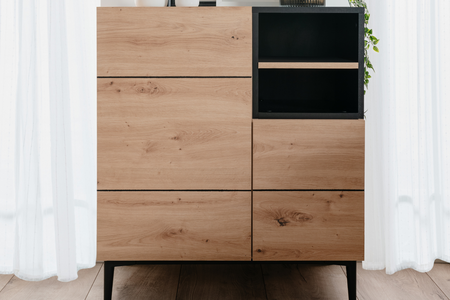 Buffet Novi estilo industrial negro y madera Ambiente concept-u