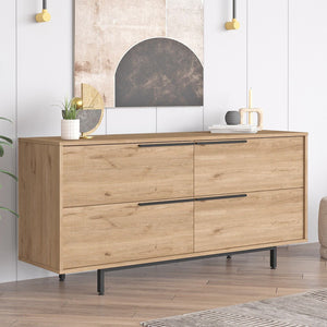 aparador de 4 puertas de madera 3 cuartos abey concept u