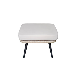 Reposapiés de exterior con cojín beige bellavista fondo blanco vista frontal