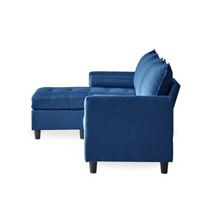 Sofá de 3 plazas terciopelo azul marino coventry fondo blanco perfil concept u