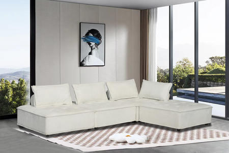 sofá stava rectangular blanco