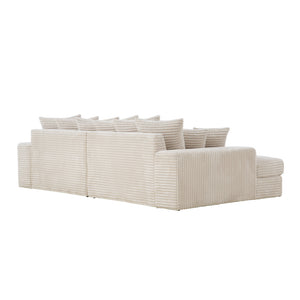 sofá pana grande beige cardiff packshot 3 cuartos trasero concept u