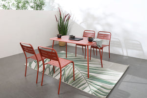 Conjunto de comedor de jardín 4 a 6 plazas terracota Bergame — foto de ambiente