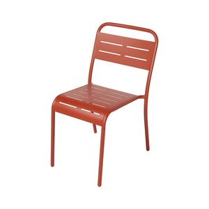Conjunto de comedor de jardín 4 a 6 plazas terracota Bergame — packshot silla