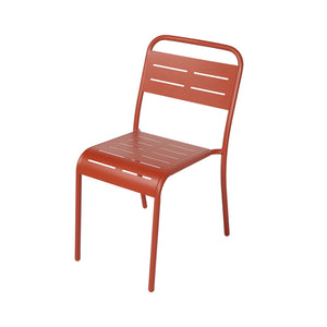 Conjunto de comedor de jardín 4 plazas terracota Bergame — packshot silla
