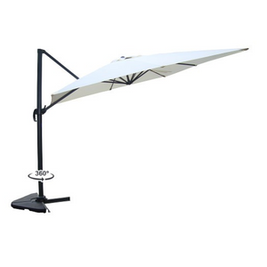 Conjunto parasol CESARE crudo 3x4 m y 4 losas de lastre rotación 360°