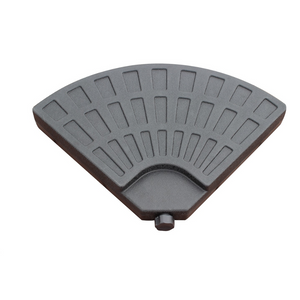 Conjunto parasol CESARE gris 3x4 m y 4 losas de lastre losa frontal