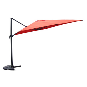 Conjunto parasol CESARE terracota 3x4 m y 4 losas de lastre packshot parasol excéntrico