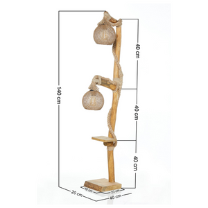  Lámpara de pie de madera Alex Concept-U dimensiones