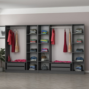 Vestidor, dos armarios, Montmartre, puertas abiertas, ambiente, zoom, ropa concept u