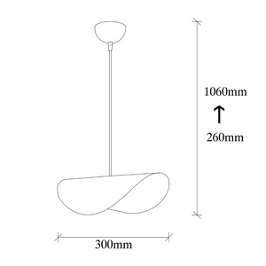 Dimensiones de la lámpara colgante Salomé