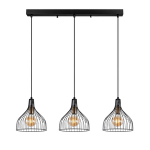 Lampara colgante industrial 3 lamparas Marie fondo blanco