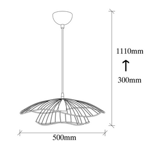 Lampara colgante negra Lola - Concept-U - dimensiones