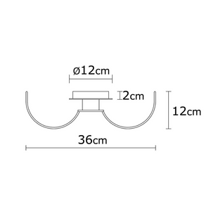 Dimensiones de la lámpara colgante Linda