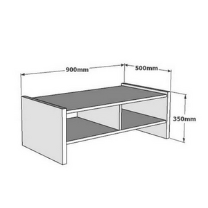 Dimensiones de la mesa de centro de madera efecto piedra Albin