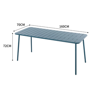 Muebles de jardín comedor acero mesa azul bergamo dimensiones