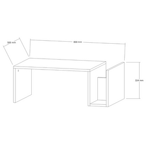 Dimensiones de la mesa de centro Melmo