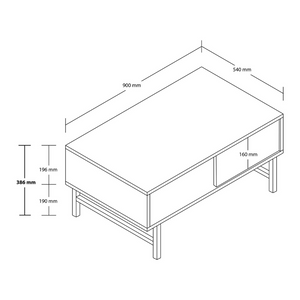 dimensiones de la mesa de centro trosa