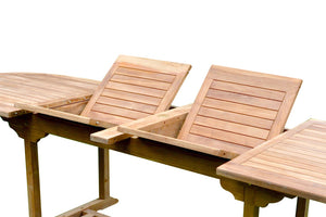 Mesa de jardin ovalada estirable 10 sillas Kajang